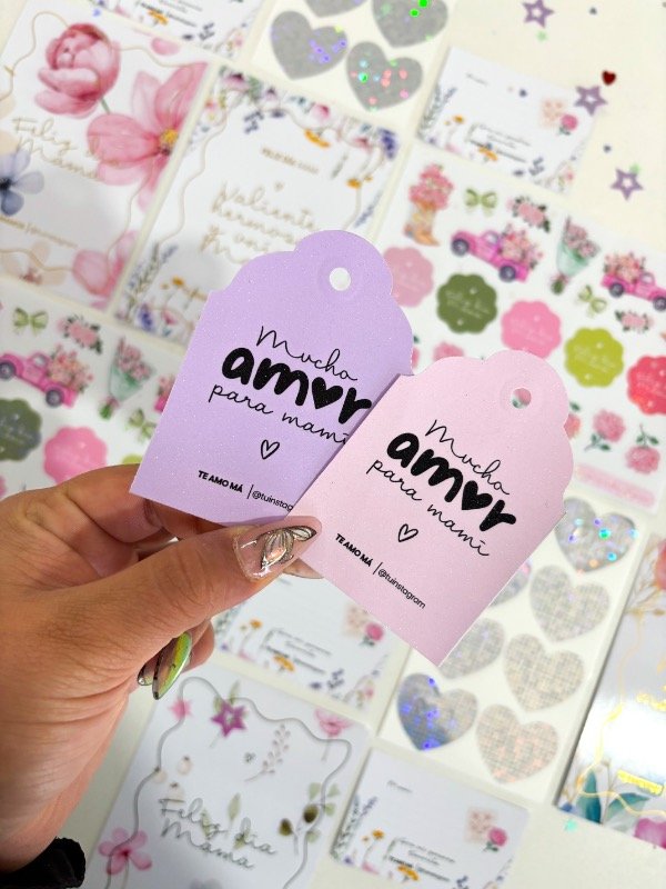 Producto - Tags Glitter Mamá