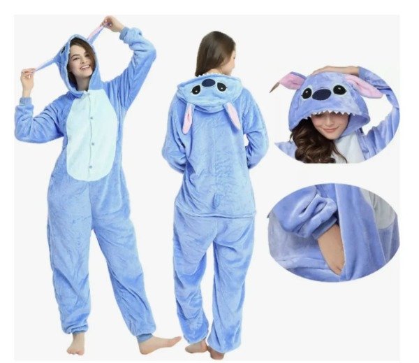 Producto - IN189 PIJAMA DE STITCH  CON CIERRE TRASERO PARA ADULTO