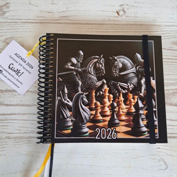 Producto - Agenda 2026 Cuadrada Ajedrez