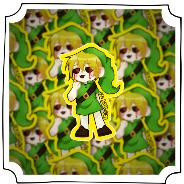 Producto - Sticker 8cm Ben Drowned