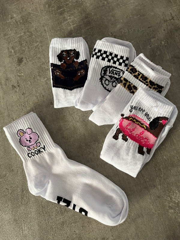 Producto - Medias 3/4 Motivos Color Blanco Pack X3 Pares - 1