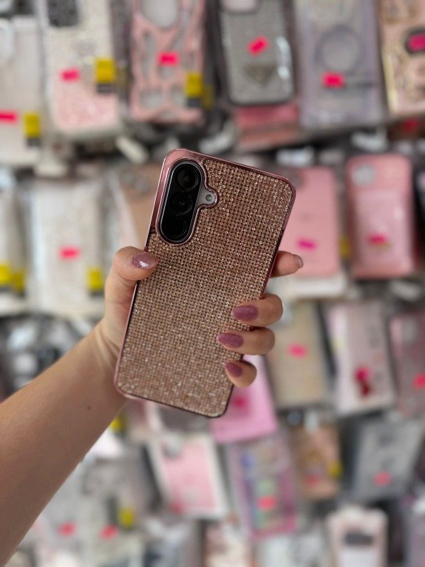 Producto - Case electro brillo rose gold