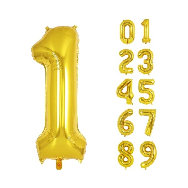 Producto - GLOBO NUMERO DORADO