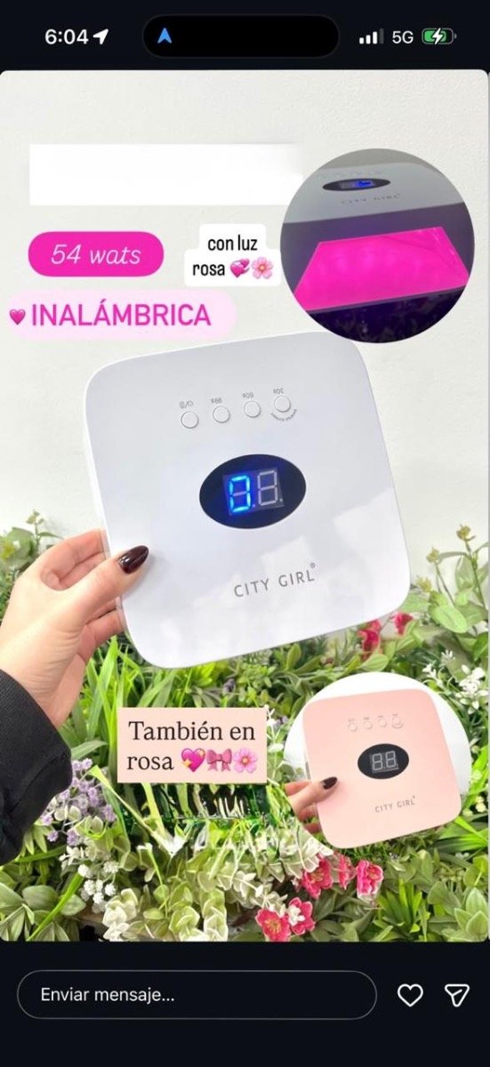 Producto - Cabina inalámbrica con luz led rosa