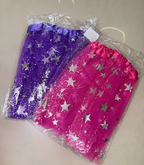 Producto - Tutu 3 capas con estrellas plateadas