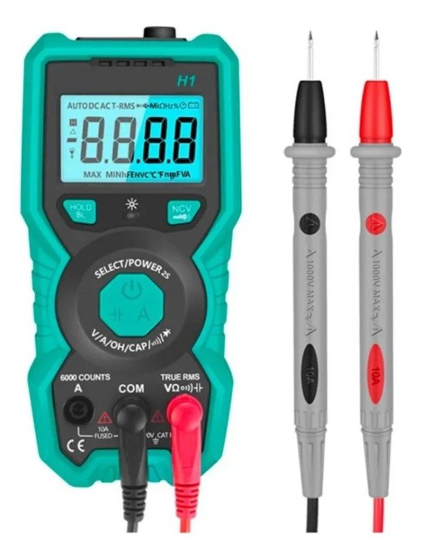Producto - Tester Multimetro Digital Autorango H1 Pilas Incluidas