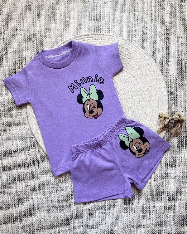 Producto - CONJUNTO REMERA Y SHORT MINNIE VIOLETA