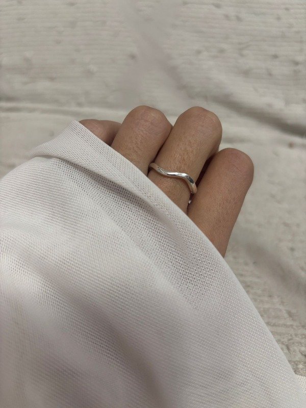 Producto - Anillo Ondas Acero Blanco
