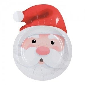 Producto - Plato poli papel Santa x6