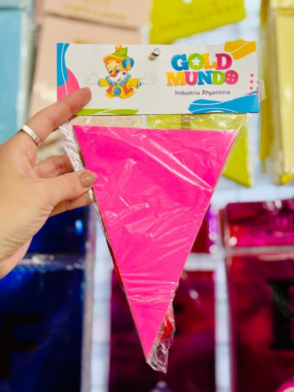 Producto - Banderín triángulos colores surtidos fluo