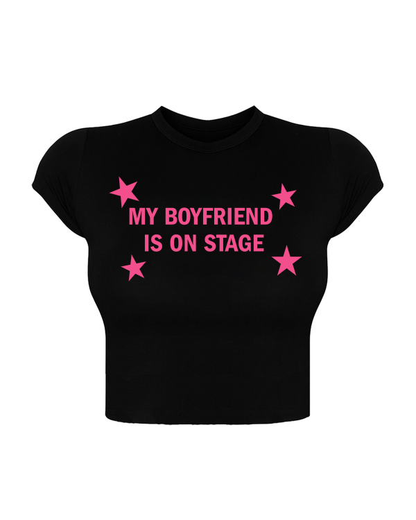 Producto - Baby tee my boyfriend is on stage stars - 0