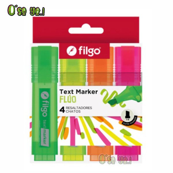 Producto - Resaltadores Flúo Text x 4 Colores