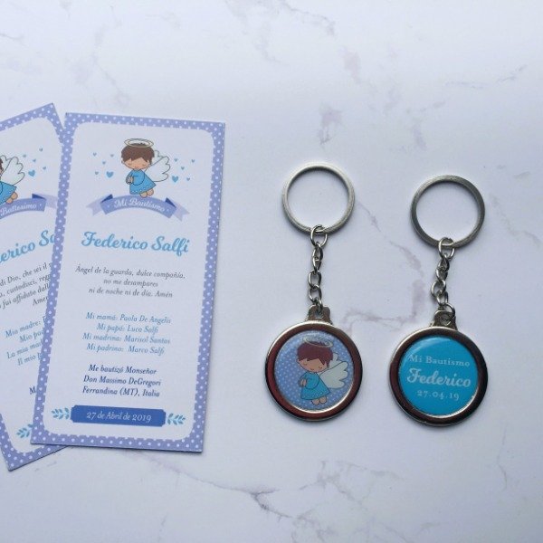 Producto - Souvenir Pack Señalador y Llaveros cadena personalizados