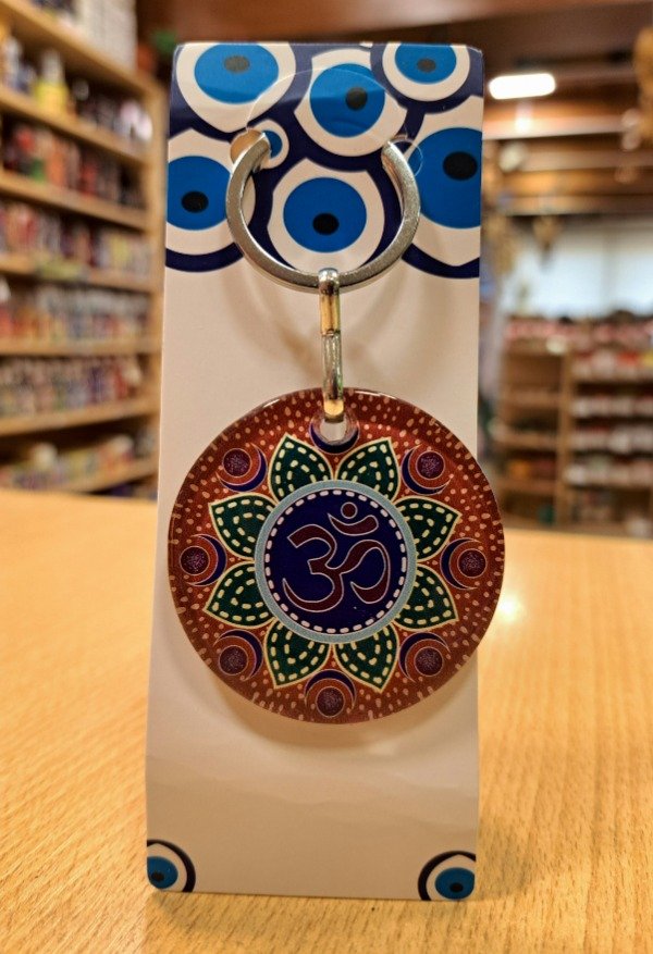 Producto - Llavero de Vidrio Mandala OM