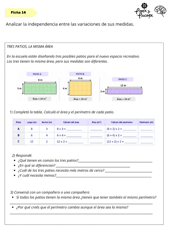 Producto - PERÍMETRO Y ÁREA: 6to GRADO - 14