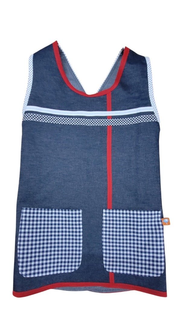Producto - Líneas y cuadrillé Jean azul