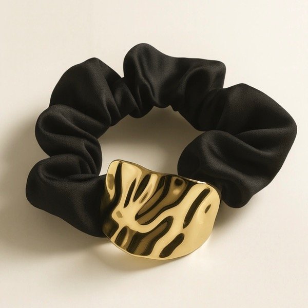 Producto - Scrunchie de satén Forma Negra