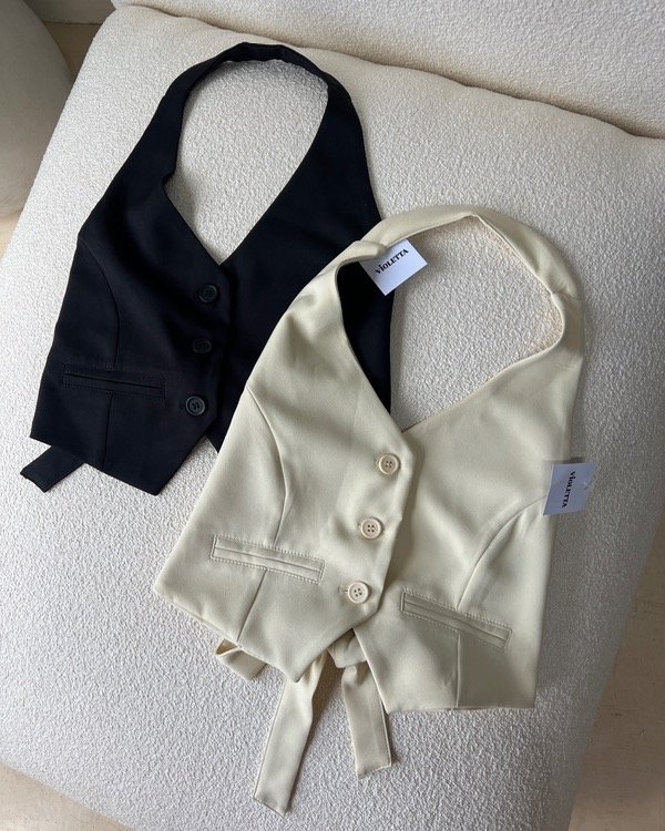 Producto - Chaleco Jazmin / Nudo en la espalda