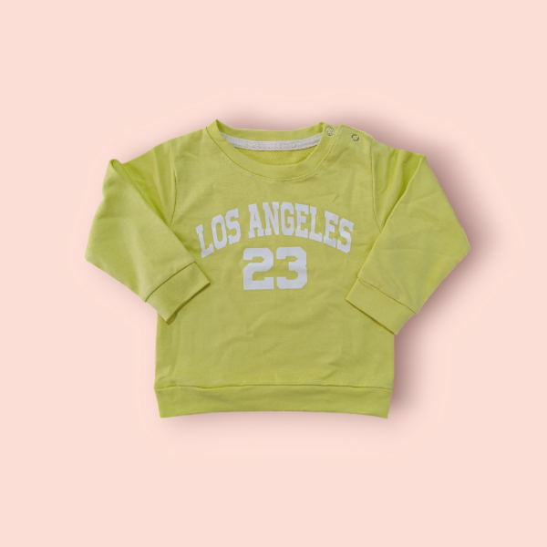 Producto - TALLE 3 - Buzo de algodón rústico - LOS ANGELES - VERDE LIMA