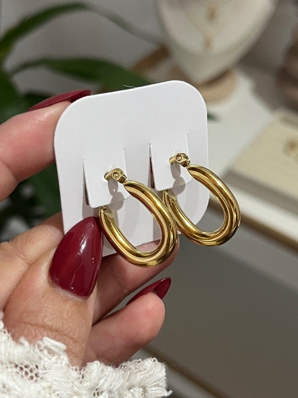 Producto - Aros argollas oval 2.5cm