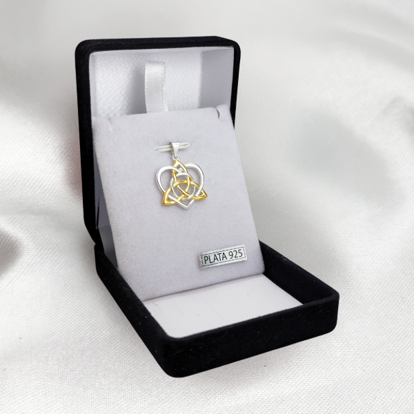 Producto - Dije Nudo Celta de Amor Corazón en Plata 925 Bañado en Oro - 5