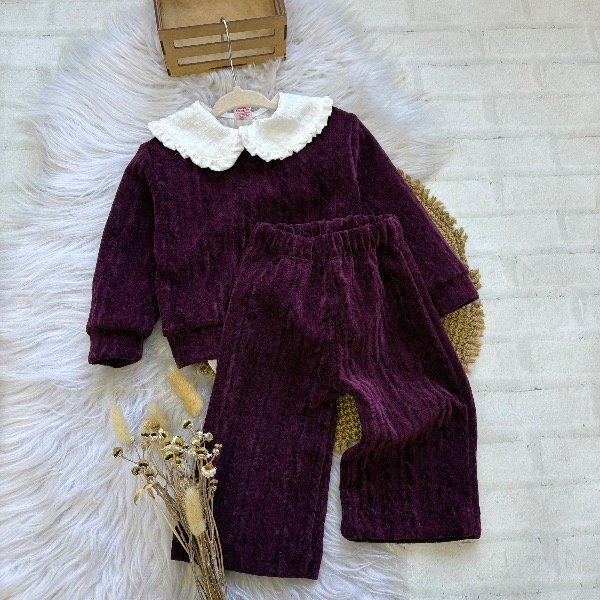 Producto - Conjunto Agustina en color UVA talles 2 al 6