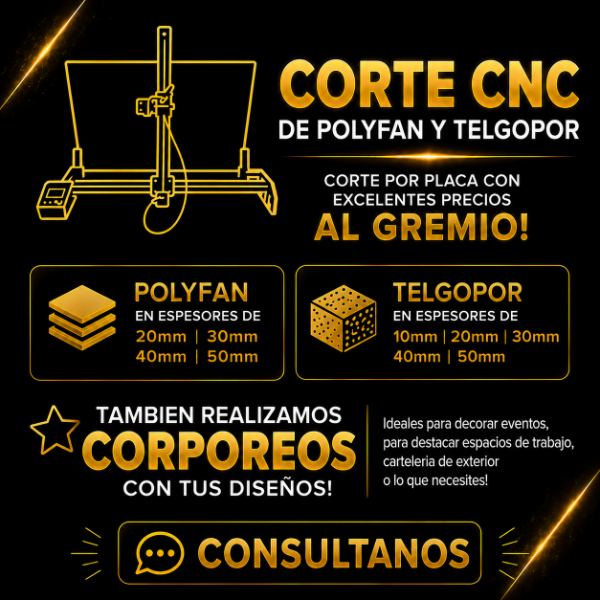 Producto - Corte de Placa de Polyfan  o Telgopor