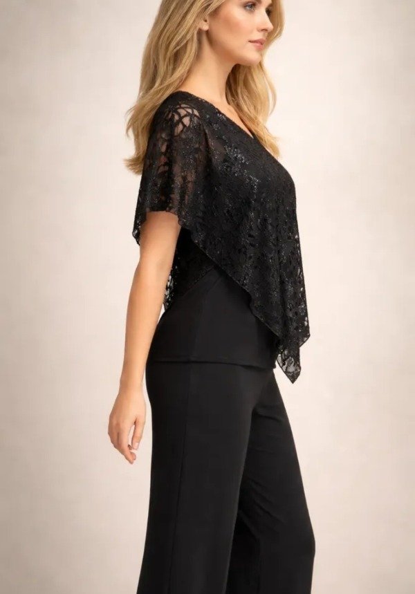 Producto - Blusa de Encaje con Manga punta pico Señora - 10