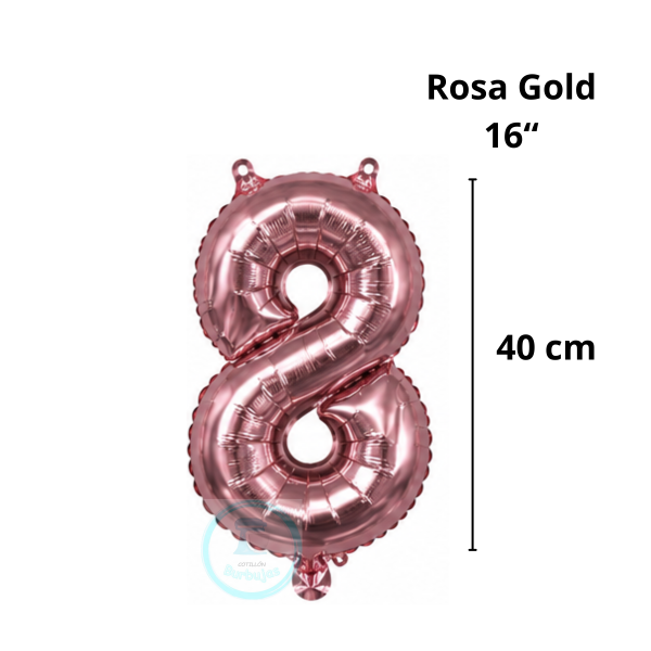 Producto - Globo N. 8 Metalizado 16" (40 cm) ROSADO x1