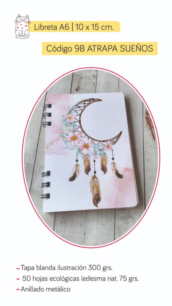 Producto - Libreta 9B Atrapa Sueños