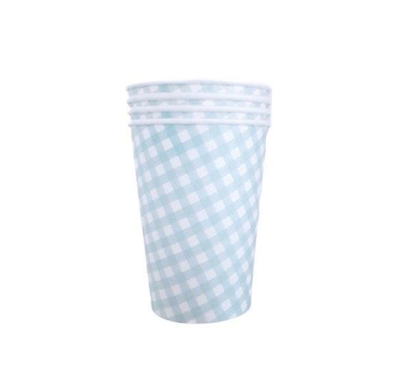 Producto - Vasos cuadrille celeste x 10u