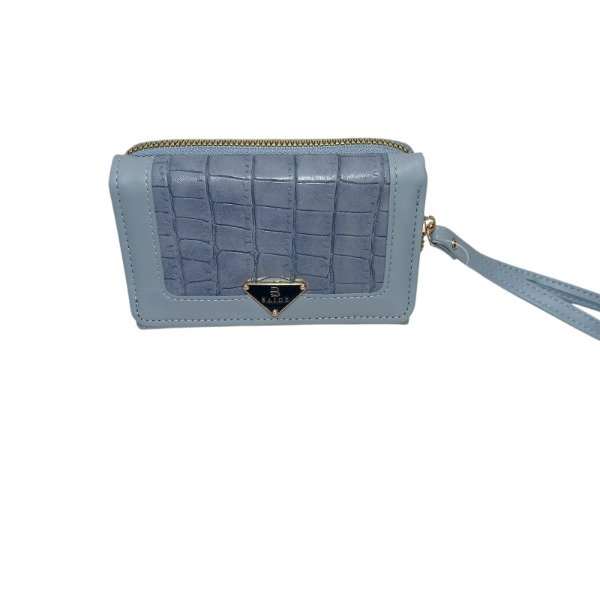 Producto - Billetera Corta con Solapa Celeste