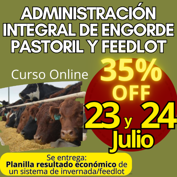 Producto - Curso Online: Administración Integral de Engorde Pastoril y Feedlot