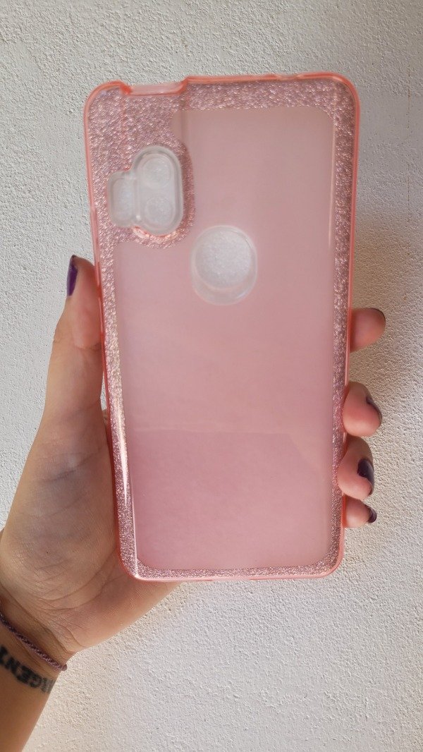 Producto - Borde brillo transparente rosa