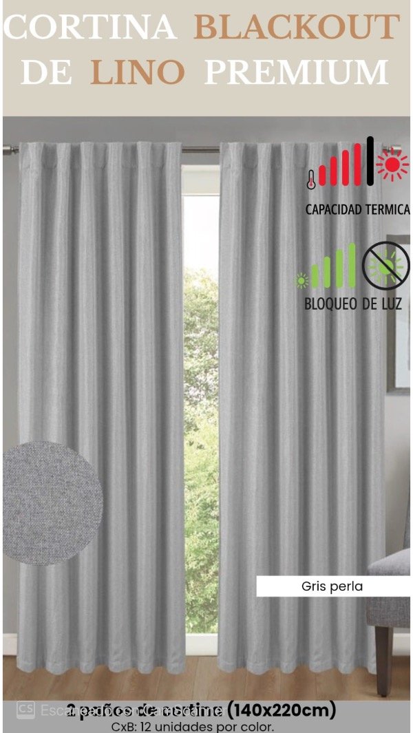 Producto - Cortina Blackout Lino Terrenal - 0