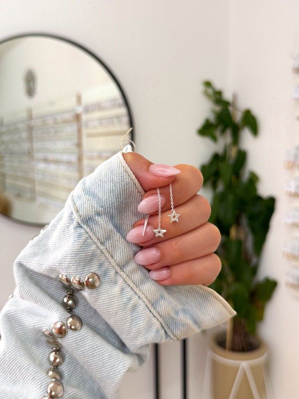 Producto - Aritos plata 925 tejidos estrella calada