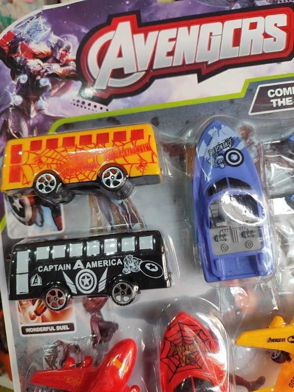 Producto - Set Vehiculos Autos Superhéroes Avengers x 12 - 3
