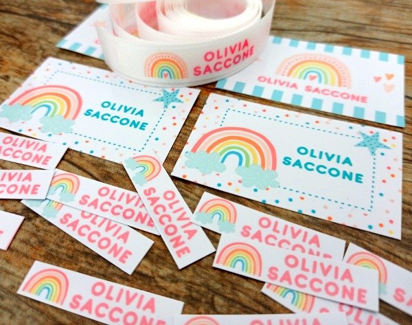 Producto - Etiquetas Escolares: Ropa / Cuadernos / Lápices - Combo 08