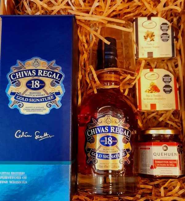 Producto - Chivas 18 Años 750 Caja Regalo +1 Vaso Whisky + Delicatessen