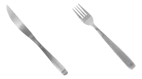 Producto - Set x 24 Cuchillo + Tenedor Acero Inox Mykonos Gastronomicos