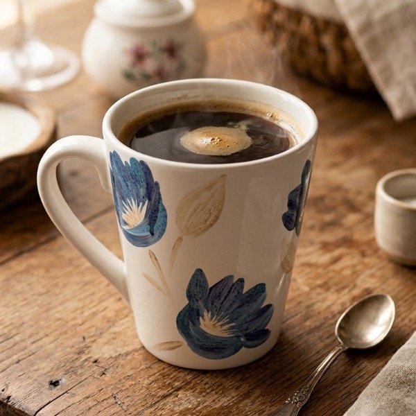 Producto - Taza cónica Azul Botánico