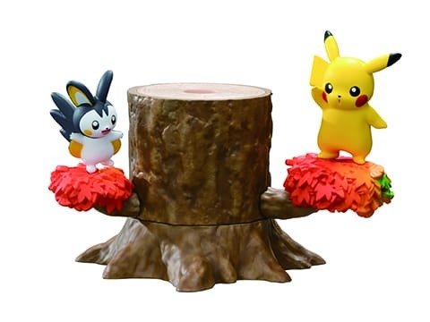 Producto - Gashapon original mini diorama Pikachu y Emolga