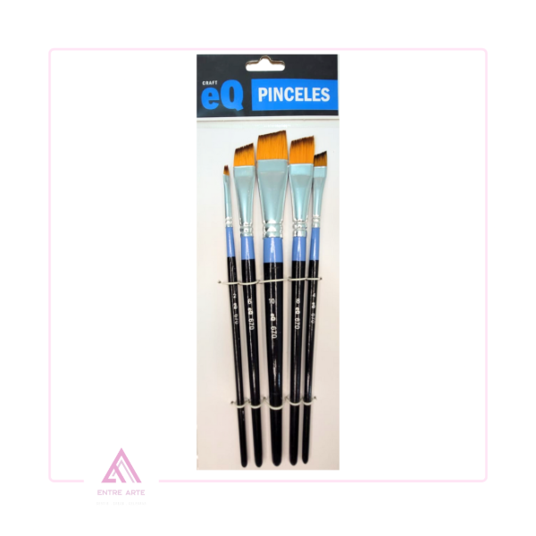 Producto - PINCEL EQ SET MIXTO ANGULAR x 5