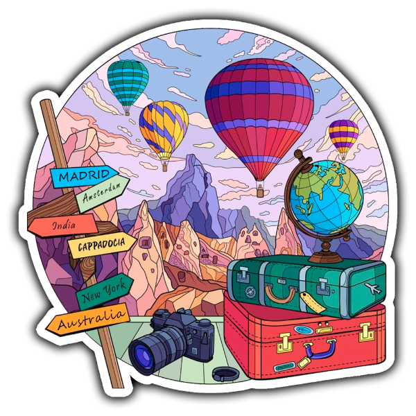 Producto - Sticker Imantado Viajero Aventura 37 10x10cm