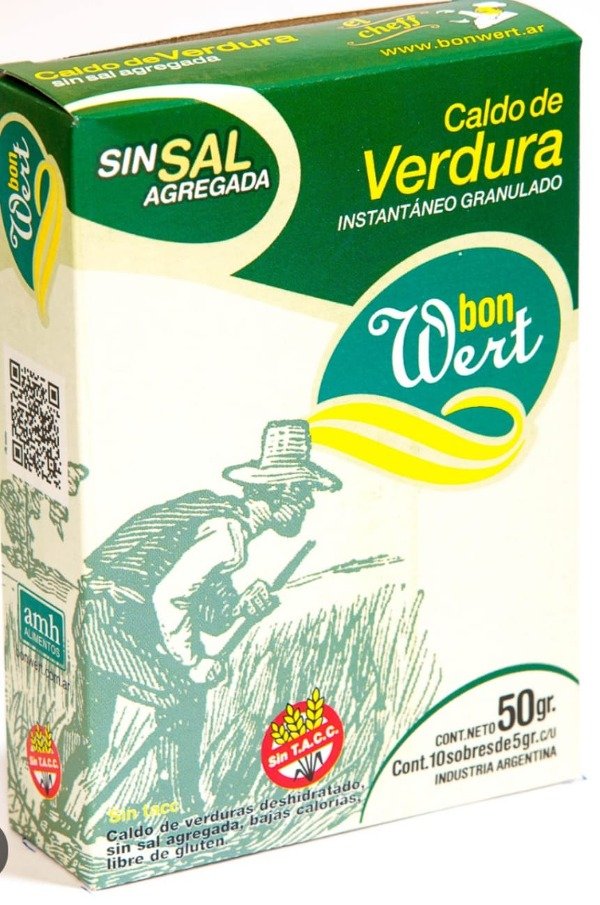Producto - CALDO DE VERDURA SIN SAL AGREGADA BON WERT