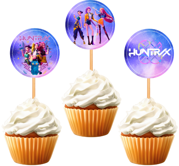 Producto - TOPPER CUPCAKE GUERRERAS KPOP X 10