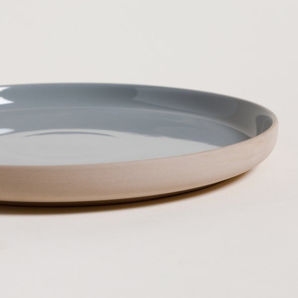 Producto - PLATO DE POSTRE TOSCANA TURKY  GRIS BASE BEIGE