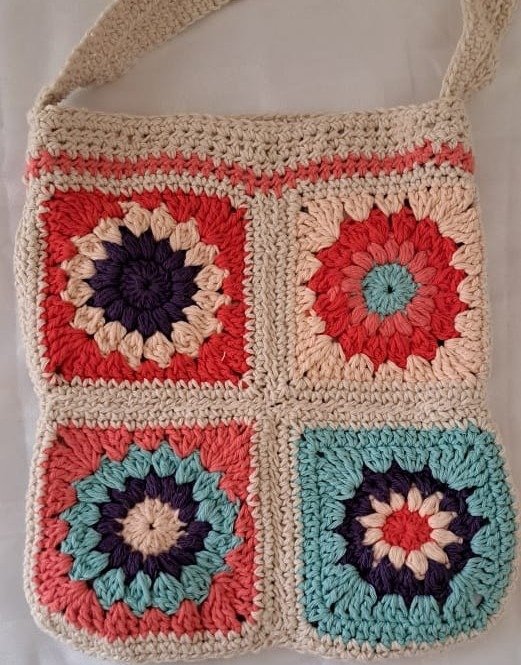 Producto - Bolso granny rosa y celeste