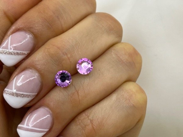 Producto - Aros pasantes CRISTAL ROSA