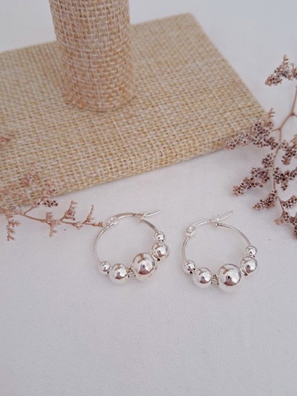 Producto - Aros AB argolla con bolitas